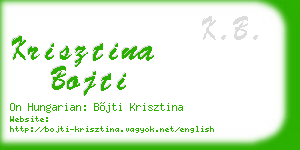krisztina bojti business card