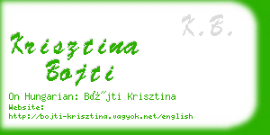 krisztina bojti business card